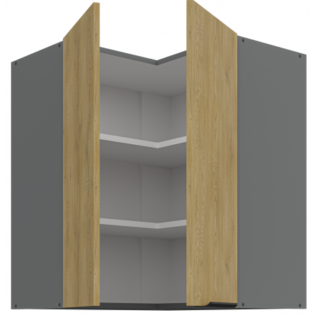 Szafka górna narożna 60 cm CREMA dąb cremona / antracyt 60x60 GN-72 2F 90